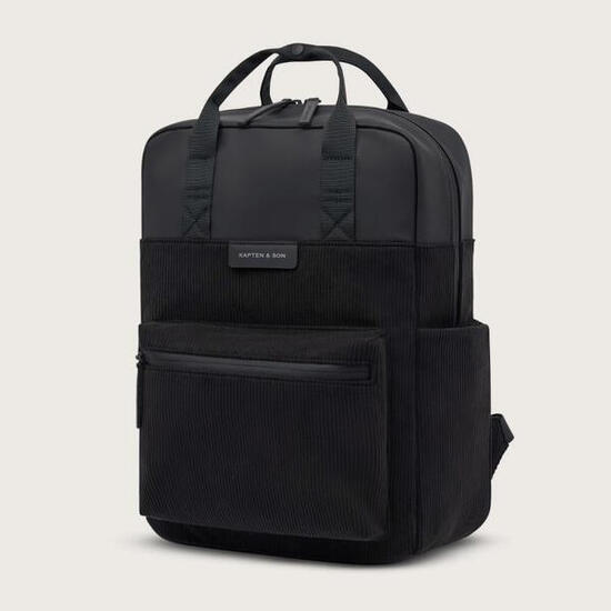 Rucksack Kapten & Son Bergen Pro Cord Schwarz