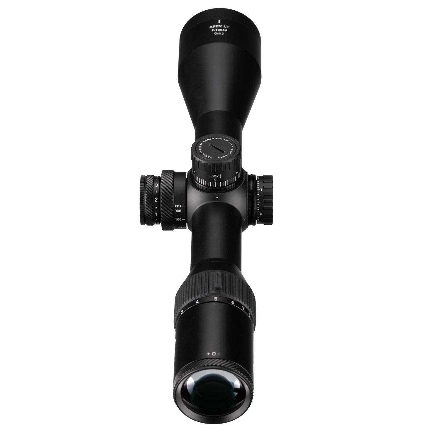 Mira de caça ALPEN de alta qualidade LT 2–12x44 Gen. 2 com retículo iluminado 4/7