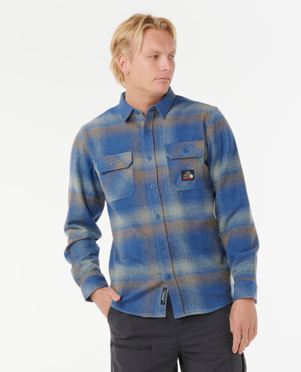 Rip Curl Search Wool Flannel - Light Navy 7/7