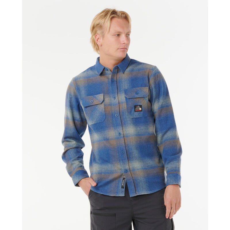 Rip Curl Search Wool Flannel - Light Navy