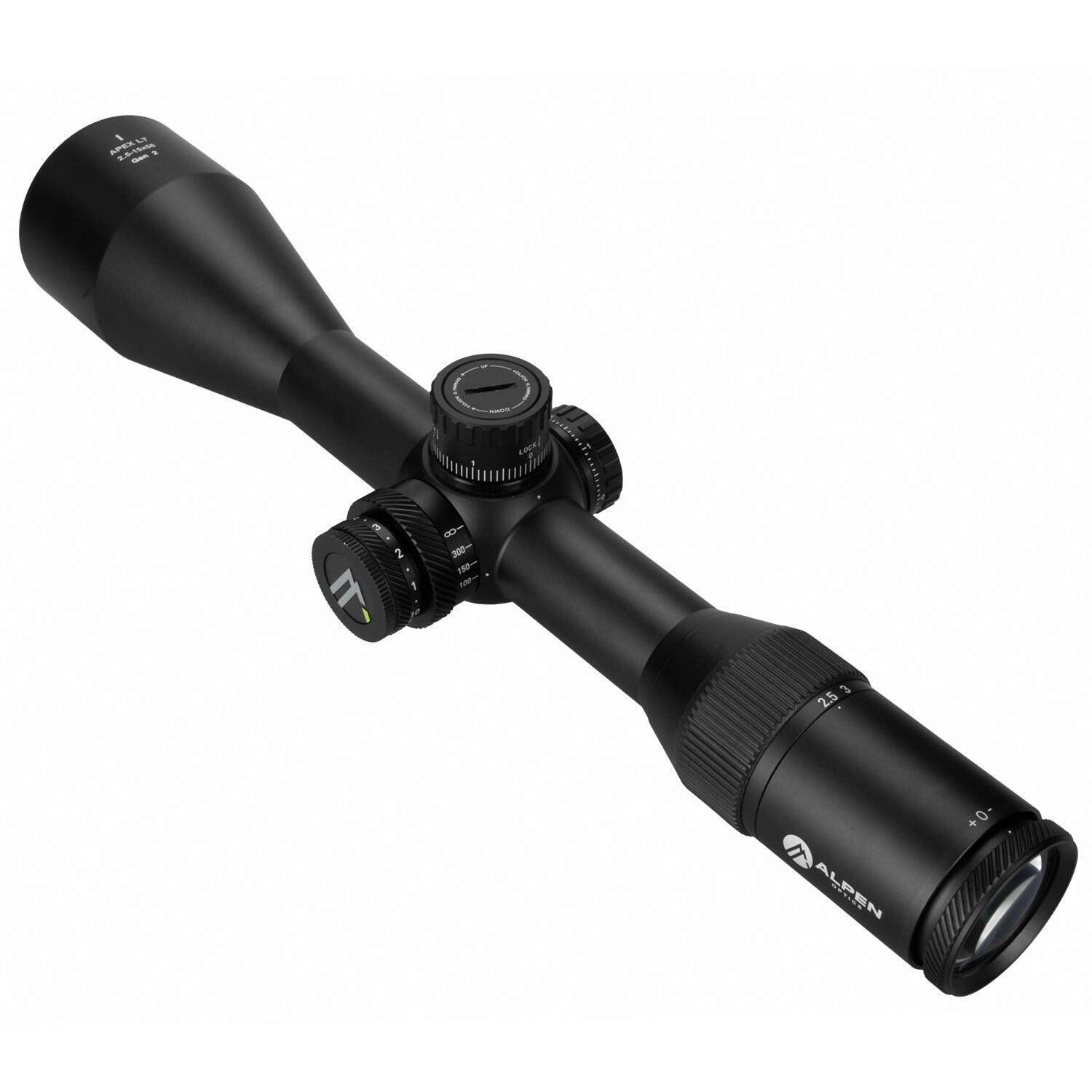 Mira de caça ALPEN de alta qualidade LT 2,5-15x56 Gen. 2 com retículo iluminado 5/7
