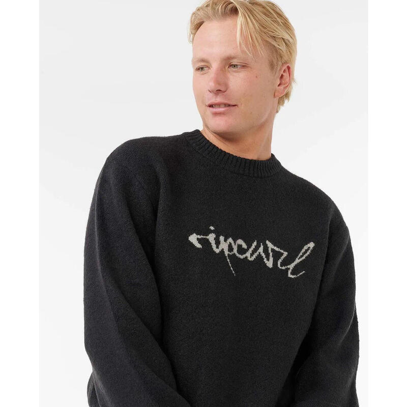 Pull Homme Rip Curl "MEDINA SCRIPT CREW" M Noir RIP CURL | Decathlon