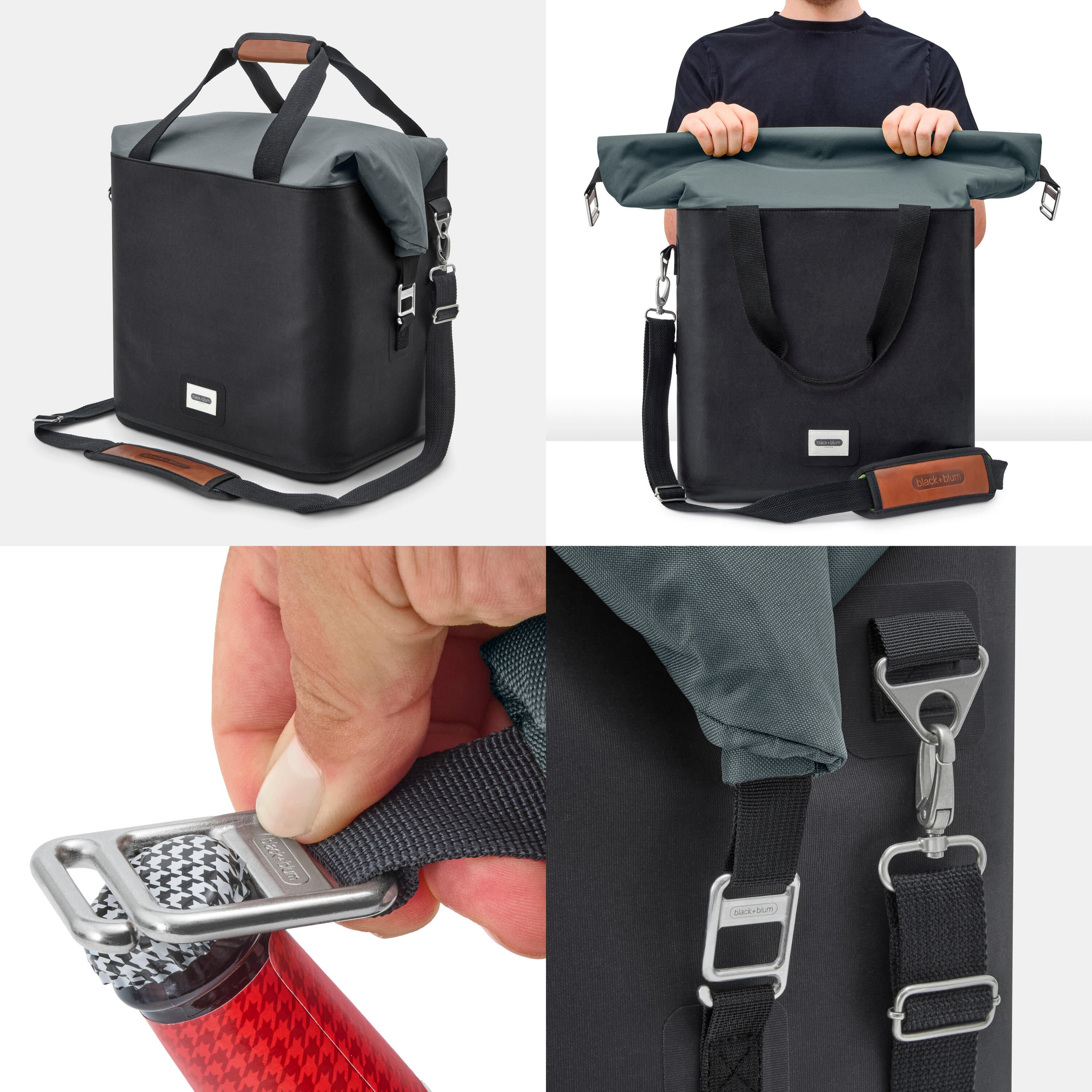 GLACIÈRE ISOTHERME-GRIS-25 LITRES-CONTENIR 30 CANETTES-36H GLACÉ-TISSU RECYCLÉ 4/7