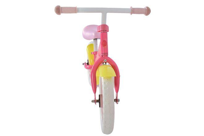 Loopfiets kinderen bloemen roze 2/5