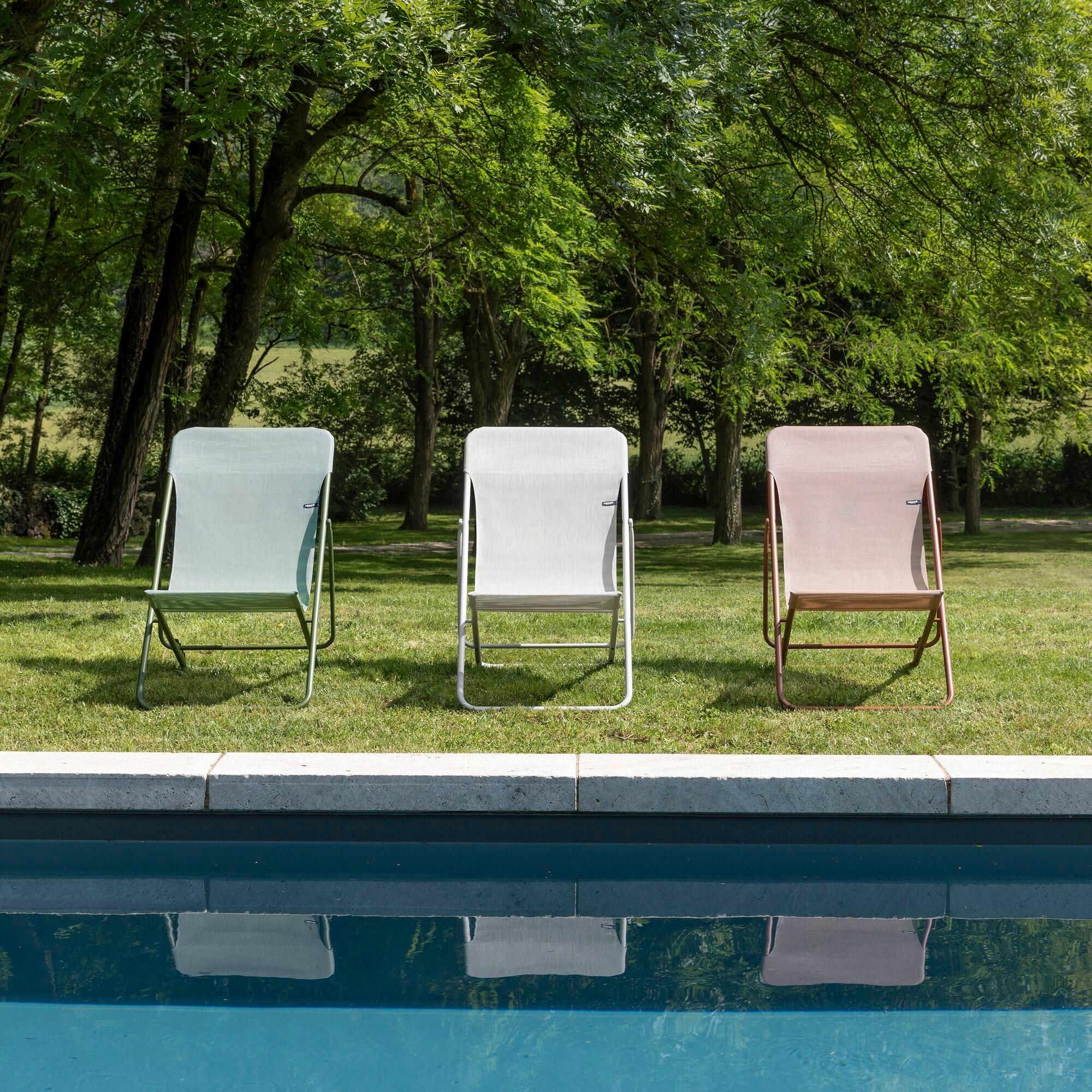 Transat jardin pliant multi-positions : Largeur 58 cm - MAXI TRANSAT - Vert 7/7