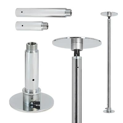 Palo da pole dance pieghevole cromato diametro 45 mm altezza 208-252 cm