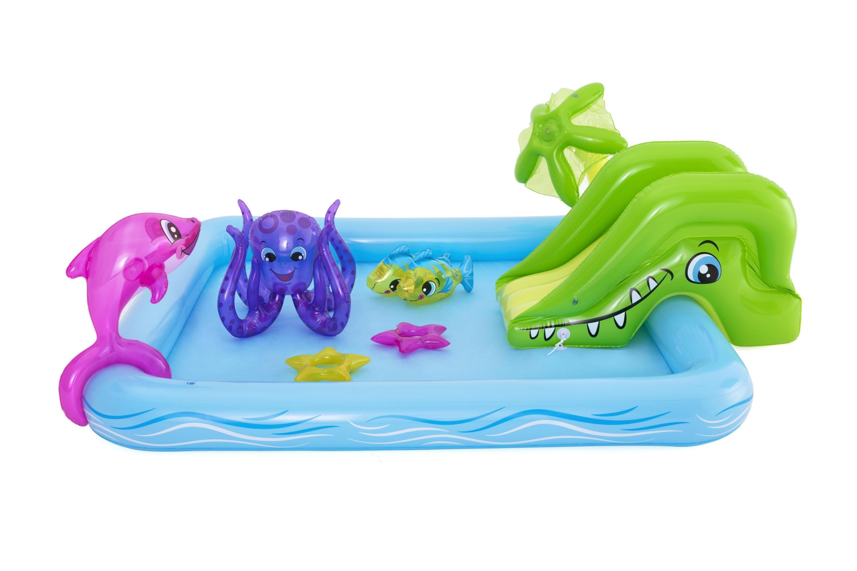 Piscina Hinchable Acuario Bestway 239x206 cm para Jardín 2/7