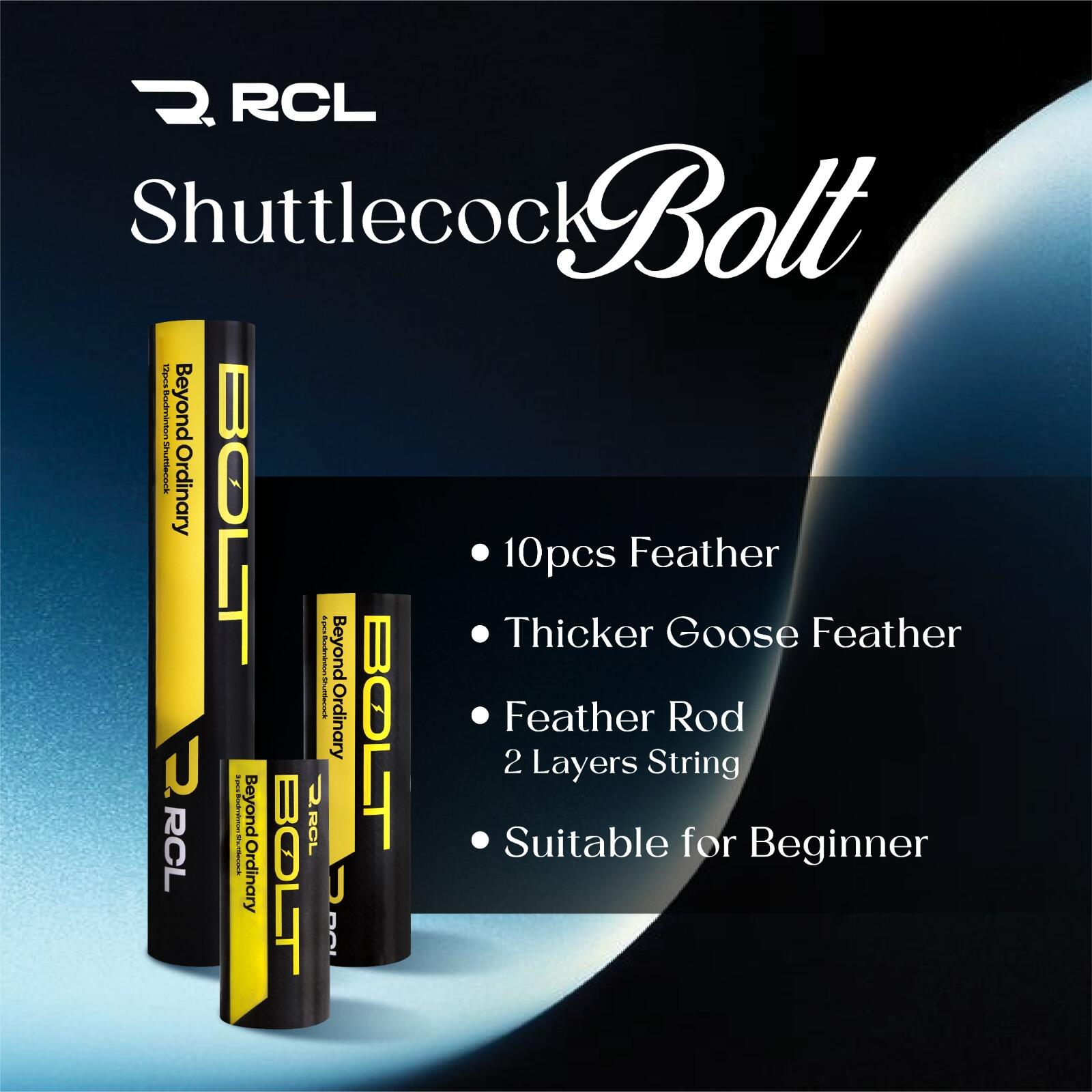 Shuttercock Rcl RCL Bolt Badminton Shuttlecock - 12 PCs