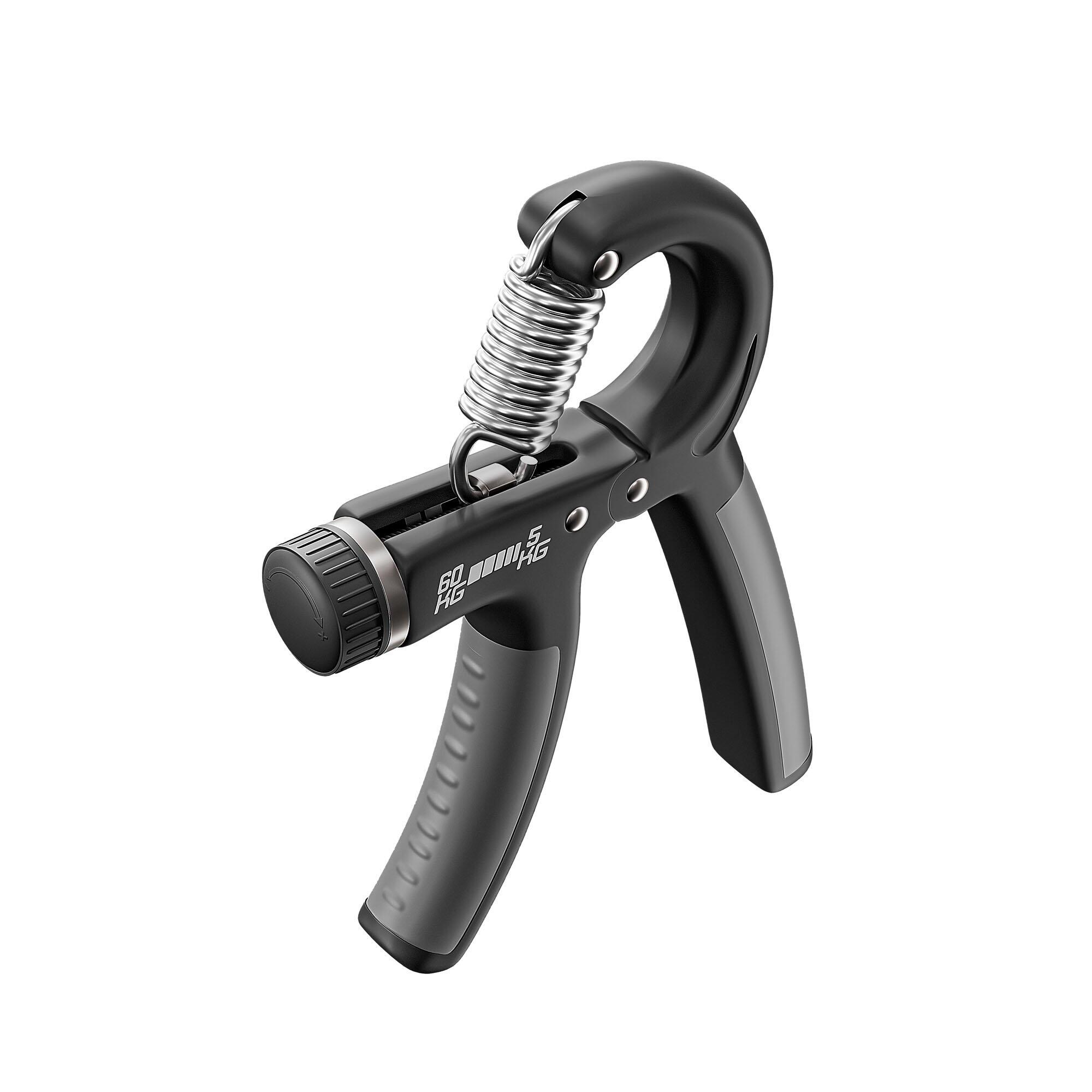 HOP-SPORT Pince à main réglable 5-60 kg, Handgrip de musculation noir-gris 7/7