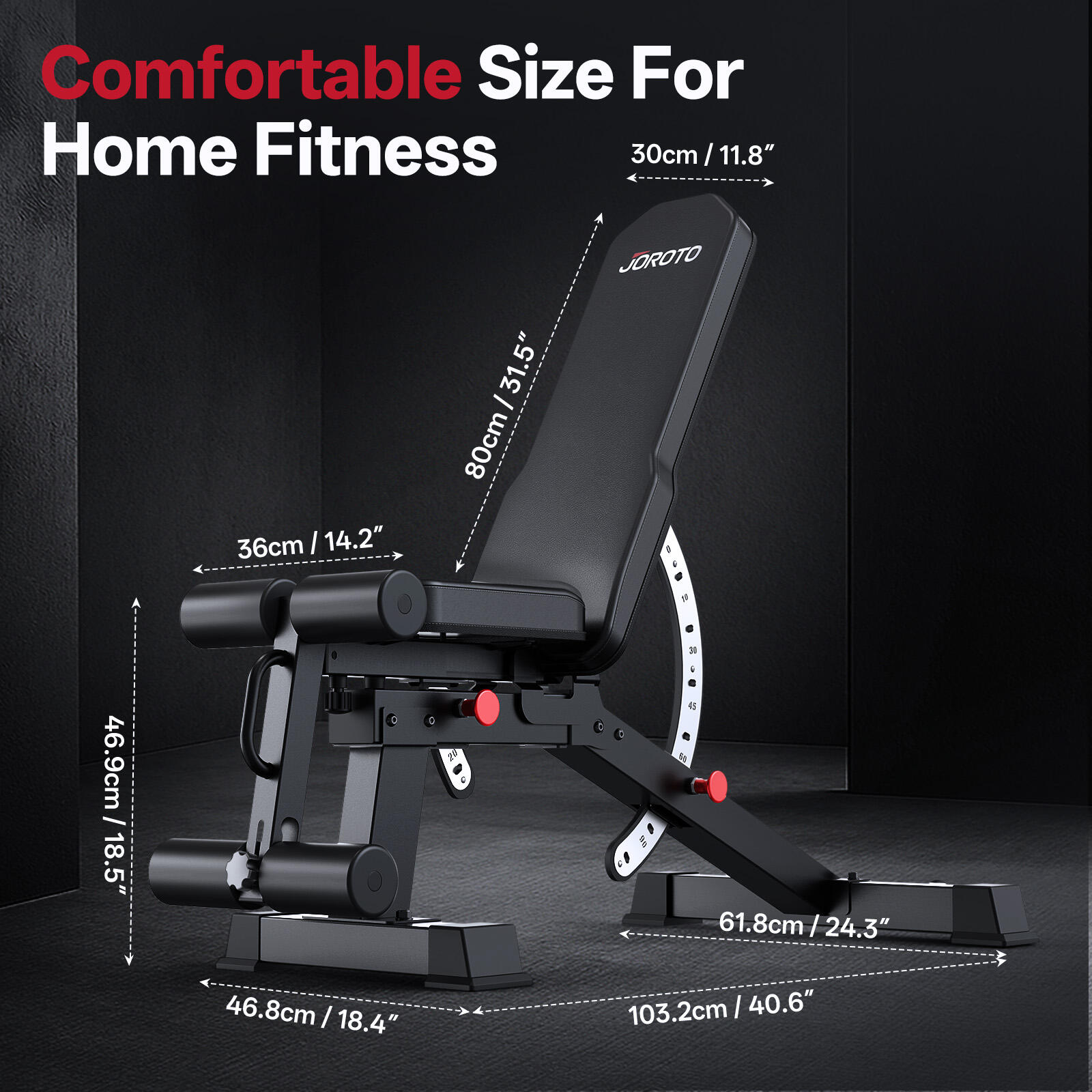 Banc de musculation réglables MD65, banc d'entraînement multifonction +roulettes 7/7