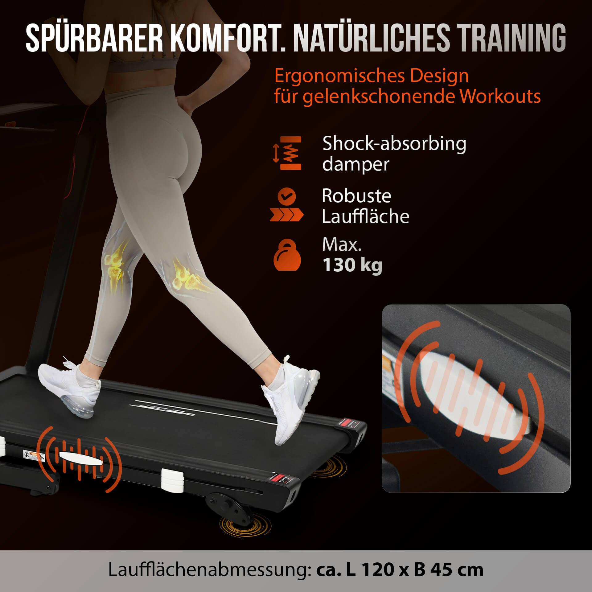 Tapis de course pliable – Puissant, peu encombrant, jusqu'à 130 kg - TM 4000 S 5/9