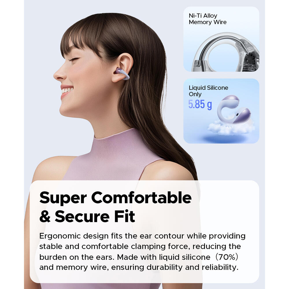 SoundPEATS PearlClip Pro Earbuds Purple