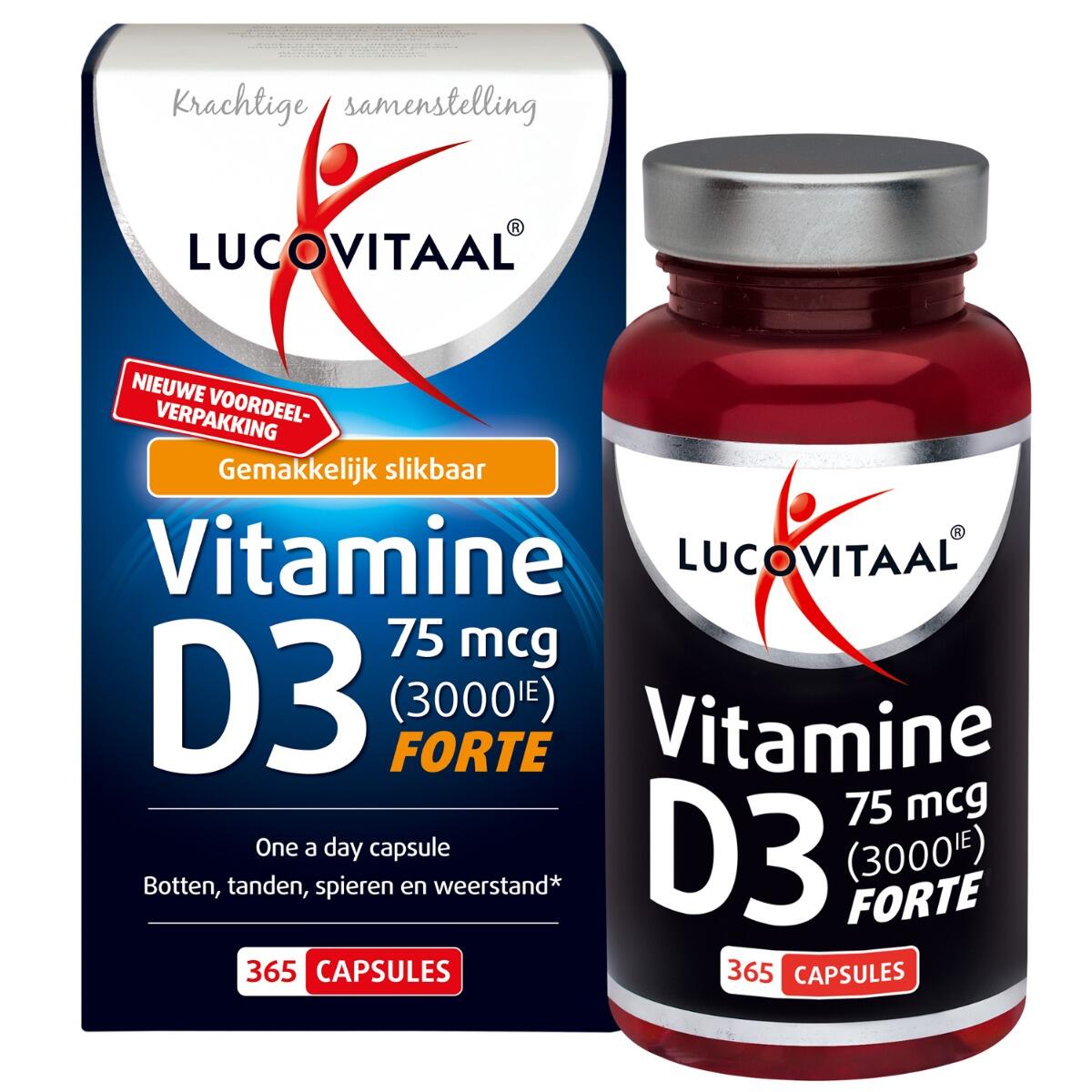 Lucovitaal Vitamine D3 75 mcg 365 capsules 5/5