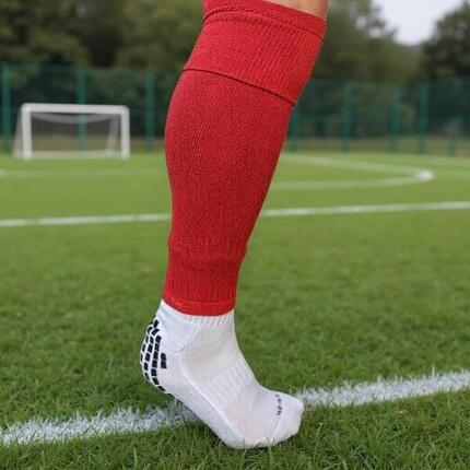 Getry piłkarskie czerwone skarpety bez stóp 42-47