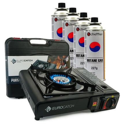 Gaskocher - inkl. 4 Gasflaschen - Gaskocher - Transportkoffer