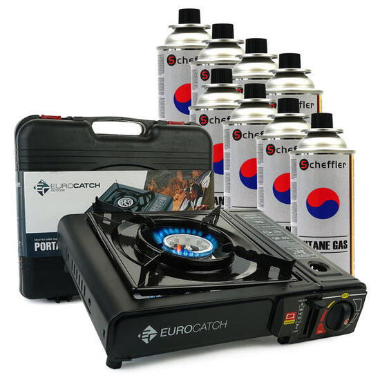 Gaskocher - inkl. 8 Gasflaschen - Gaskocher - Transportkoffer