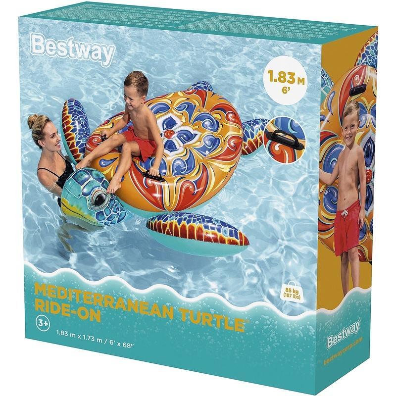 Bouée natation chevauchable tortue enfant Bestway 1/7
