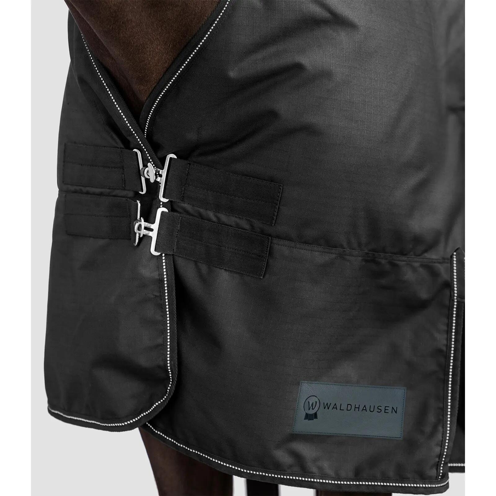 Manta de exterior para caballo impermeable con cuello alto Waldhausen Nordic 200 2/3