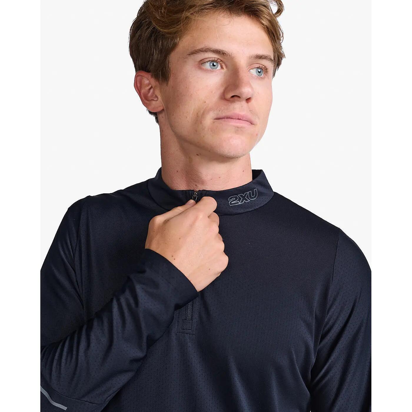 Maillot manches longues 1/4 zip 2XU Light Speed Tech 4/5