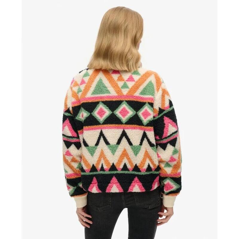 Pulover casual Superdry femei bej - poliester