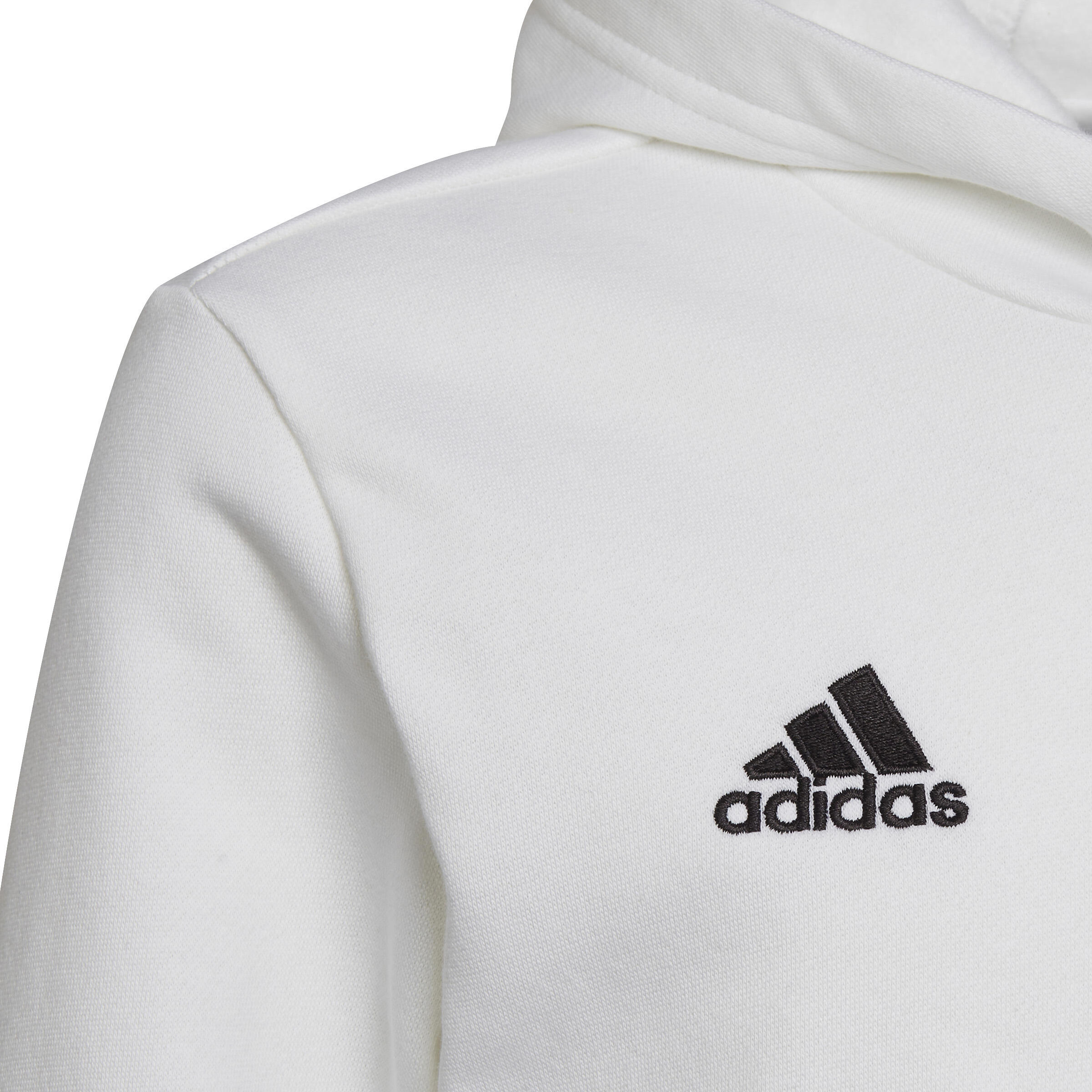 Felpa con cappuccio junior ( fleece) adidas bianco 3/5