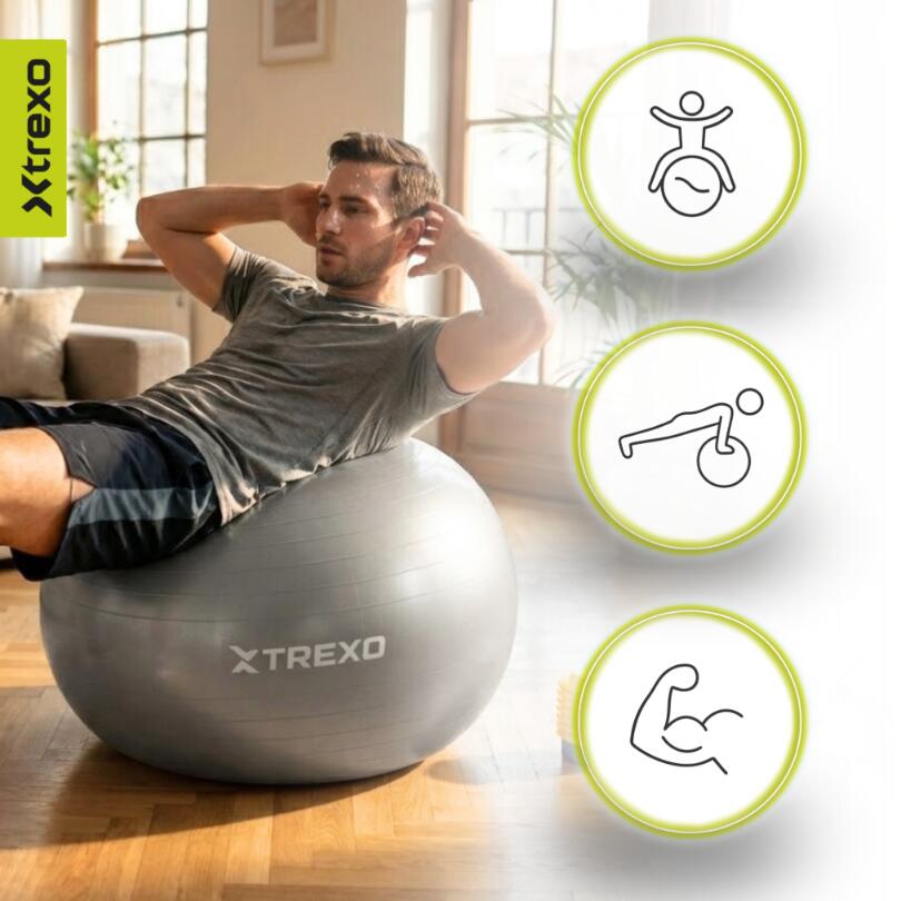 Pelota de gimnasia XTREXO TXO-B4Z008-GY 4/7