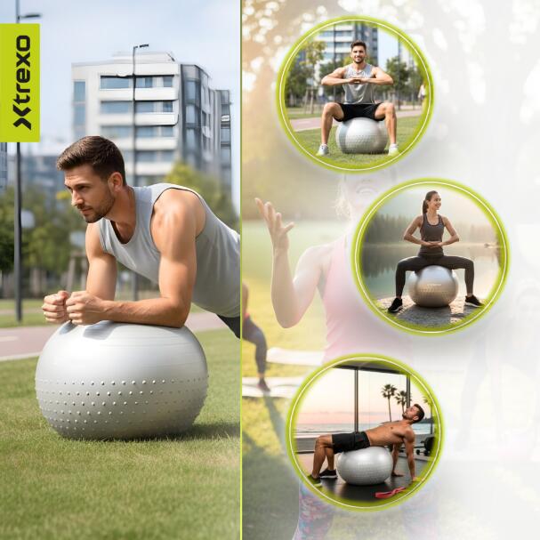 XTREXO TXO-B4Z022-GY masserende gymnastiekbal 4/7