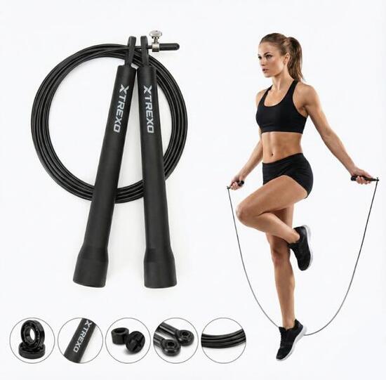Corde à sauter XTREXO Basic+, noire