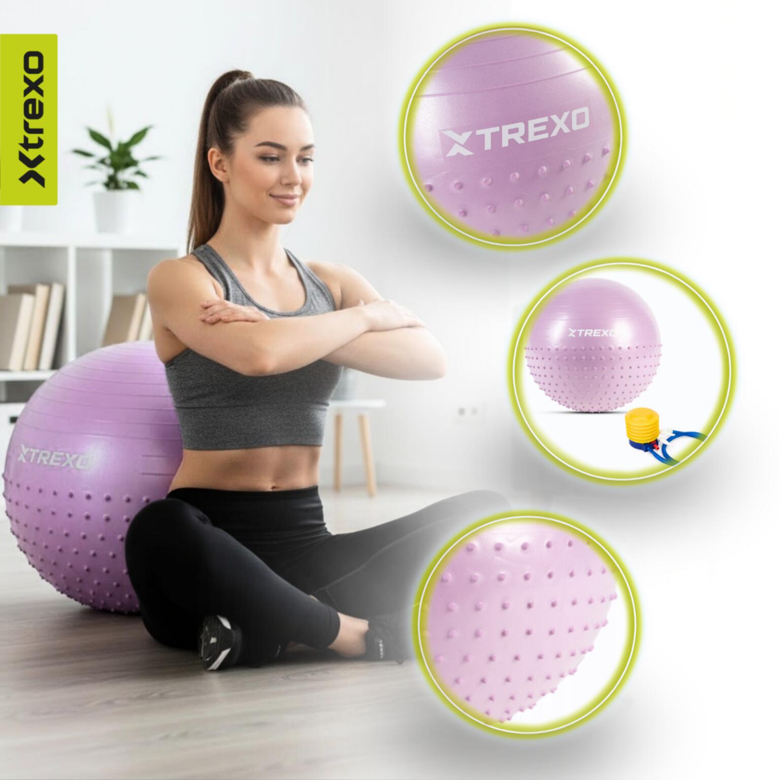 Pelota de gimnasia masajeadora XTREXO TXO-B4Z020-VT 3/7