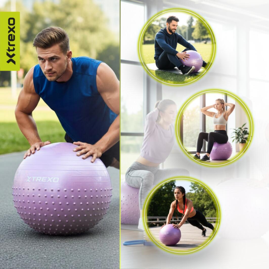 Pelota de gimnasia masajeadora XTREXO TXO-B4Z020-VT 4/7