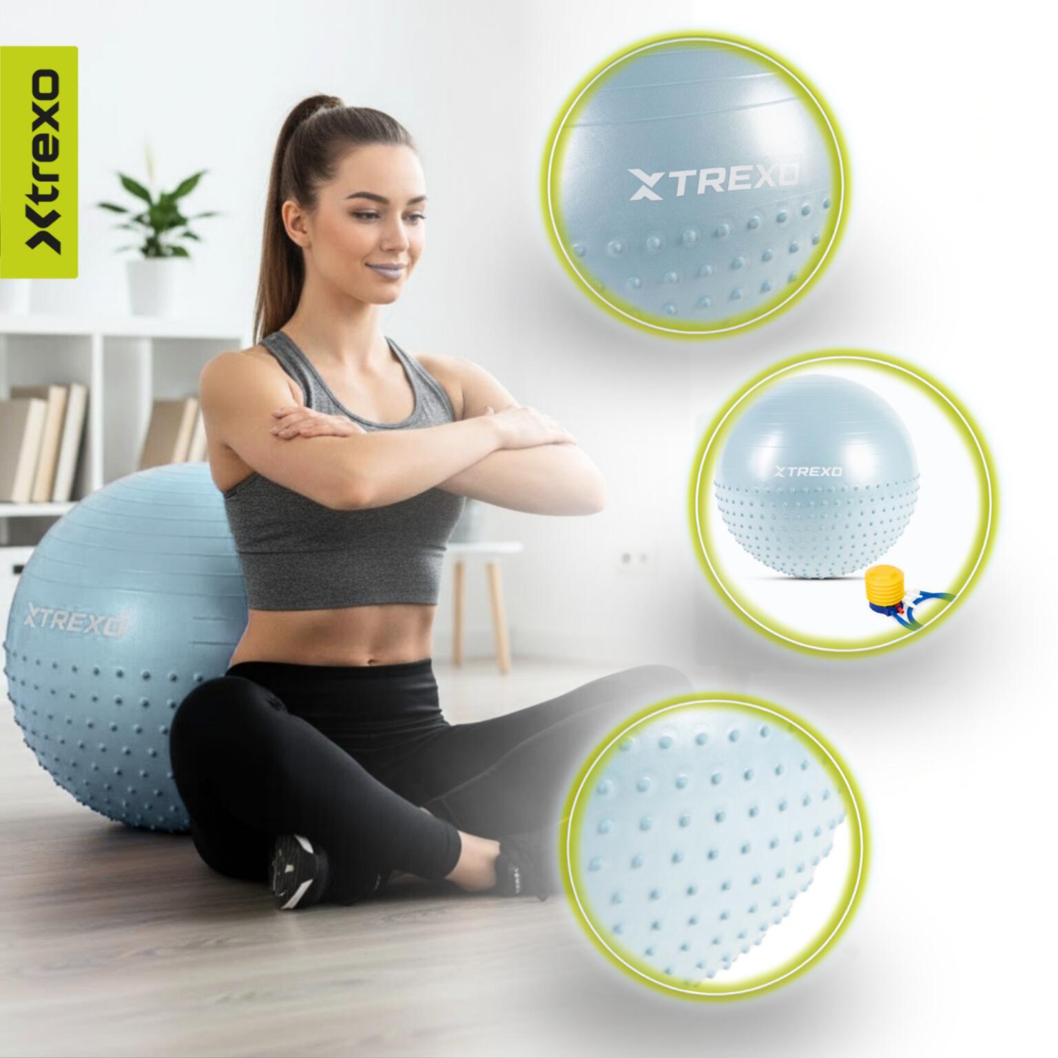Palla da ginnastica massaggiante XTREXO TXO-B4Z021-BL 3/7