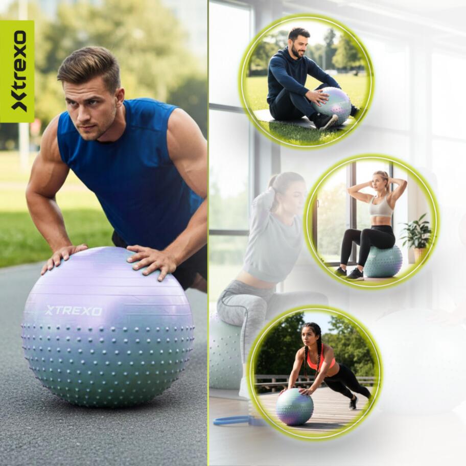 Palla da ginnastica massaggiante XTREXO TXO-B4Z021-BL 4/7