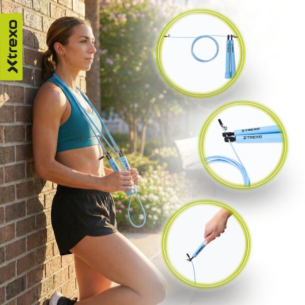 Corda de pular XTREXO Basic+, azul 3/7