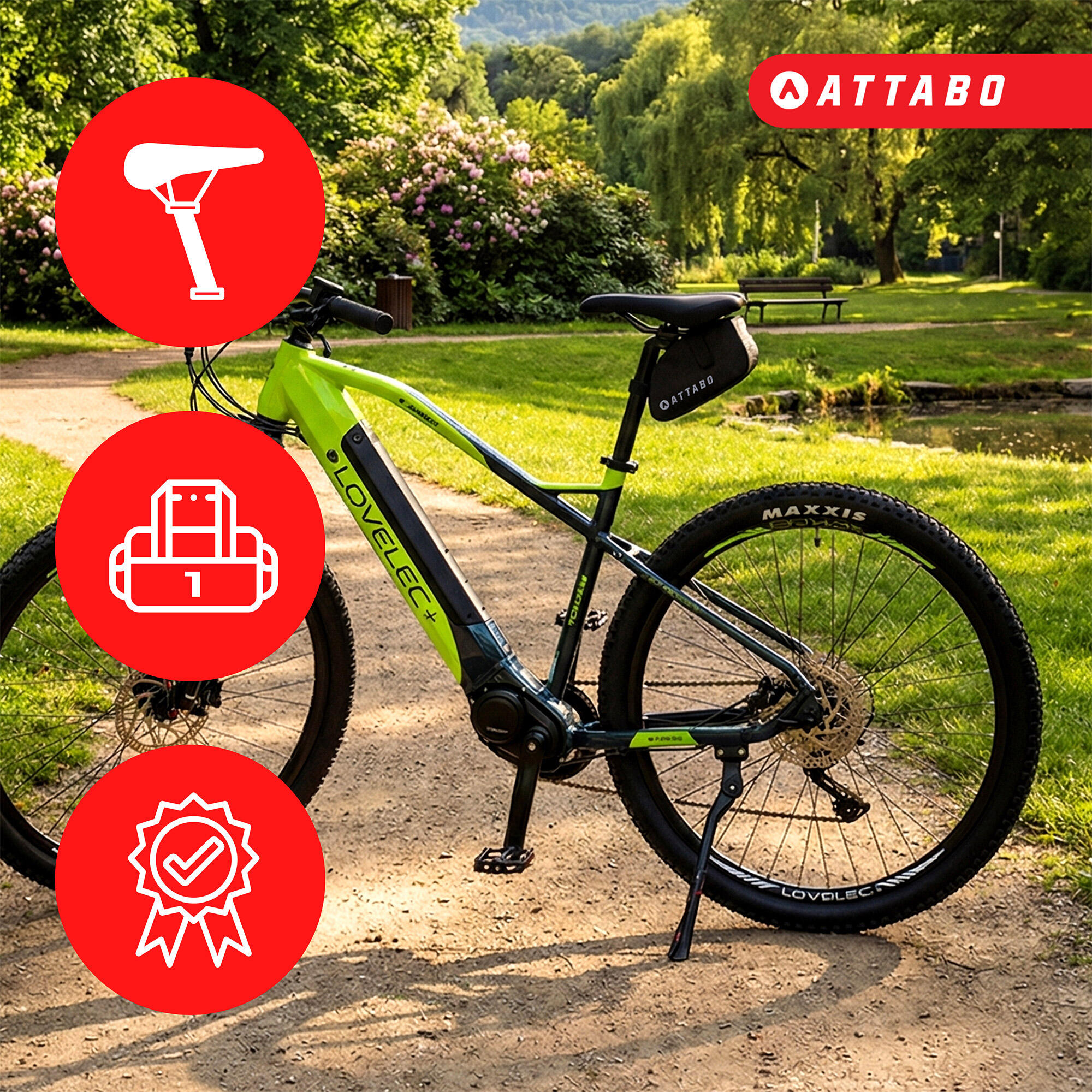 Sacoche de selle de vélo ATTABO 1,2L 3/7