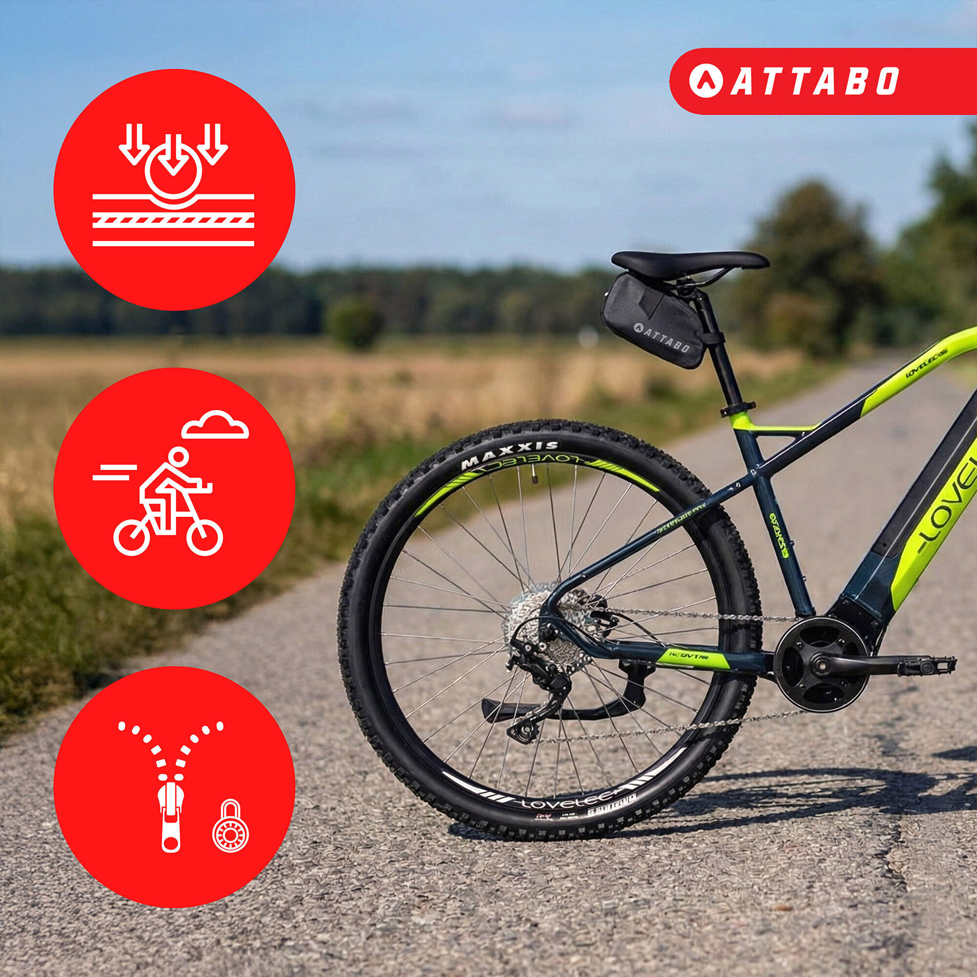Sacoche de selle de vélo ATTABO 1,2L 4/7