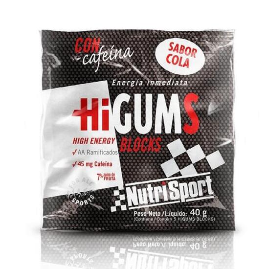Higus Blocks mit Koffein - 40g Nutrisport Cola
