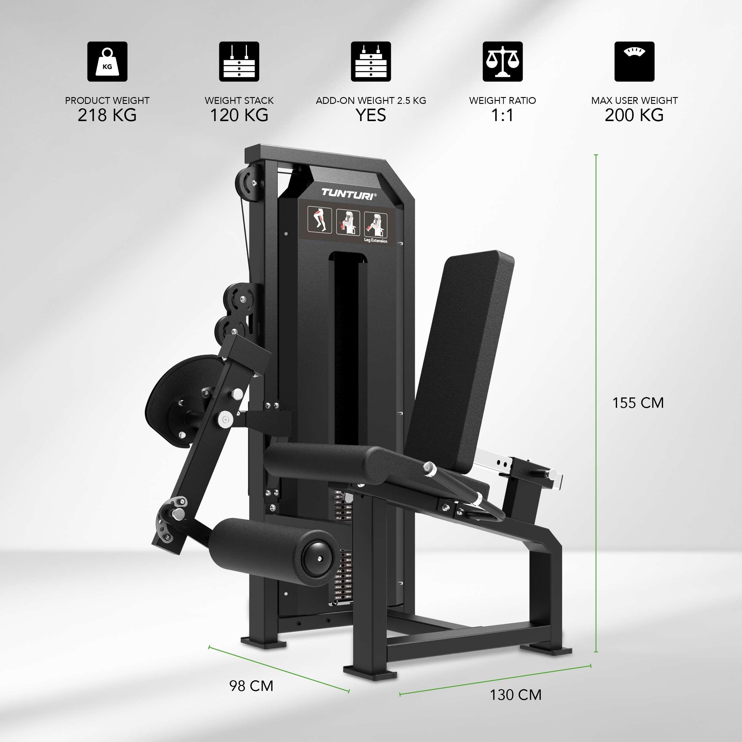 Platinum Leg Extension Fitnessapparaat Selectorized V-serie Tot 200kg 2/7
