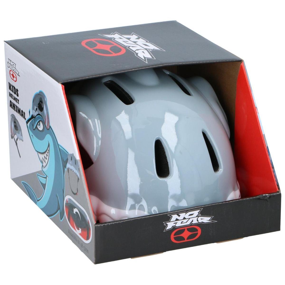 Kask rowerowy No Fear dziecięcy regulowany (48-52CM) rekin 2/6