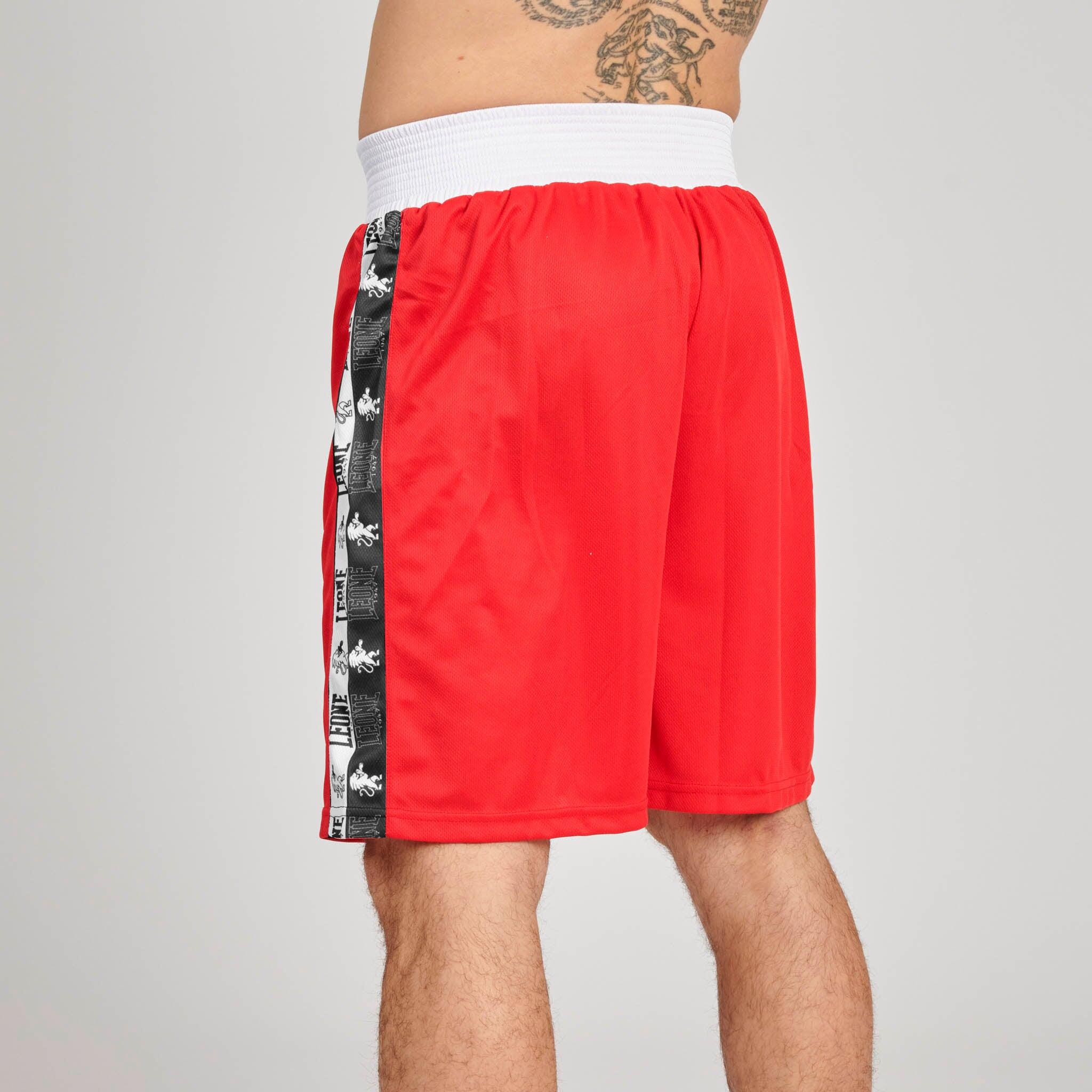 Leone1947 Calções de boxe ICONIC vermelhos - L 3/4