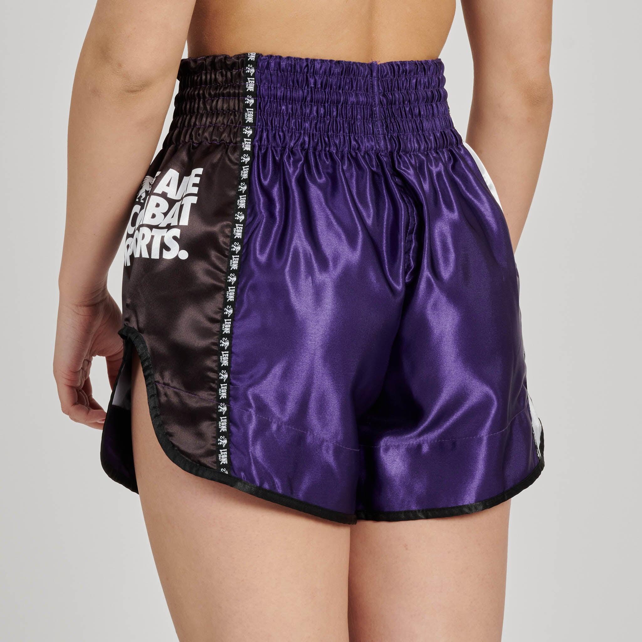 Leone1947 Pantalón Kick y Thai TRAINING satén morado XS 4/7