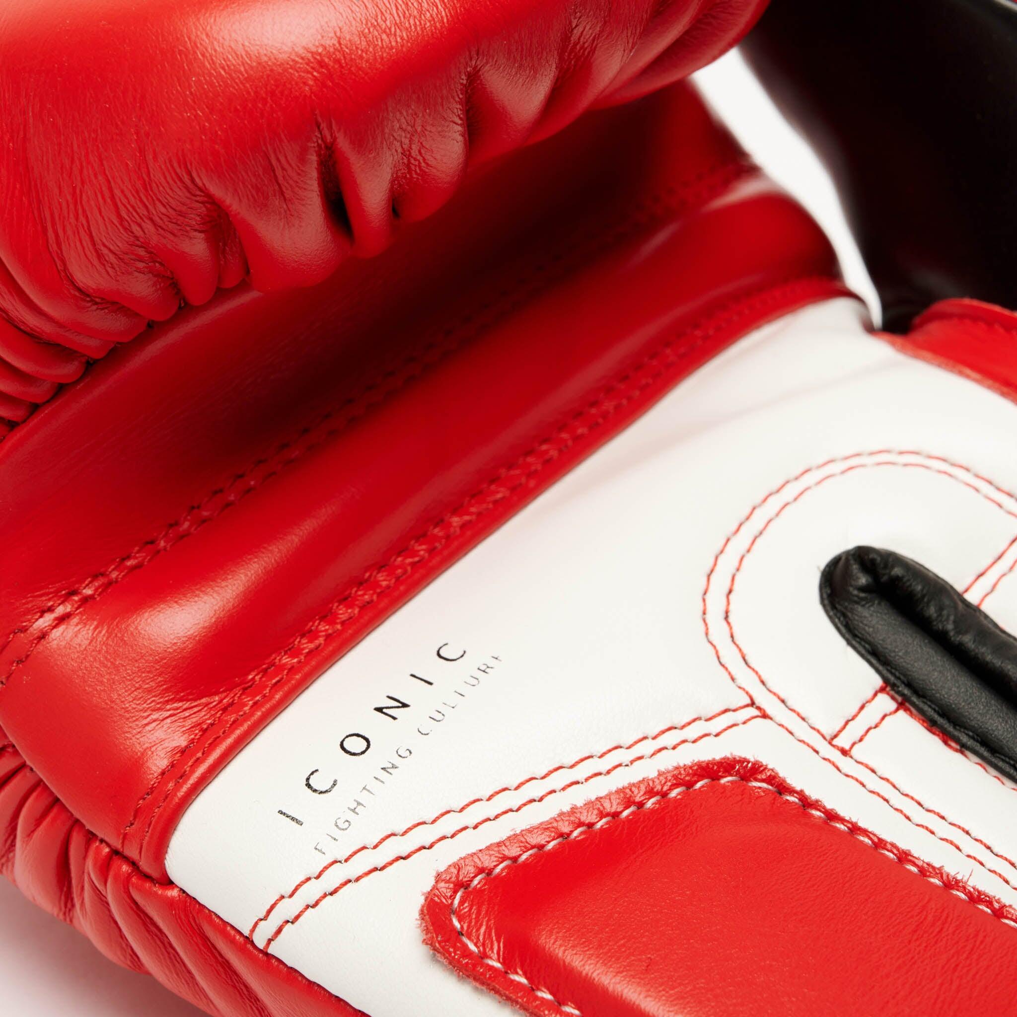 Guantes de boxeo Leone1947 ICONIC rojo 12 oz 4/7