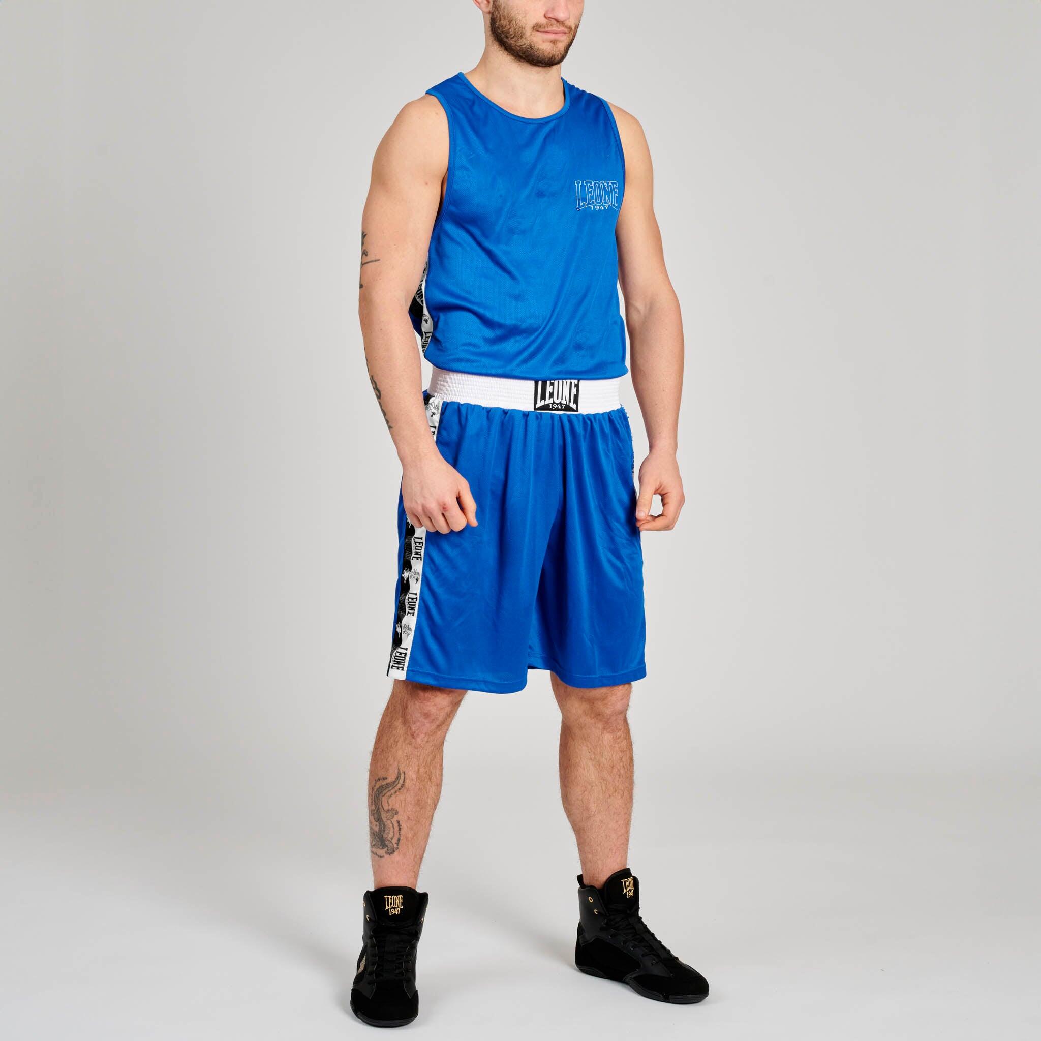 Camiseta boxeo ICONIC azul/M 3/4
