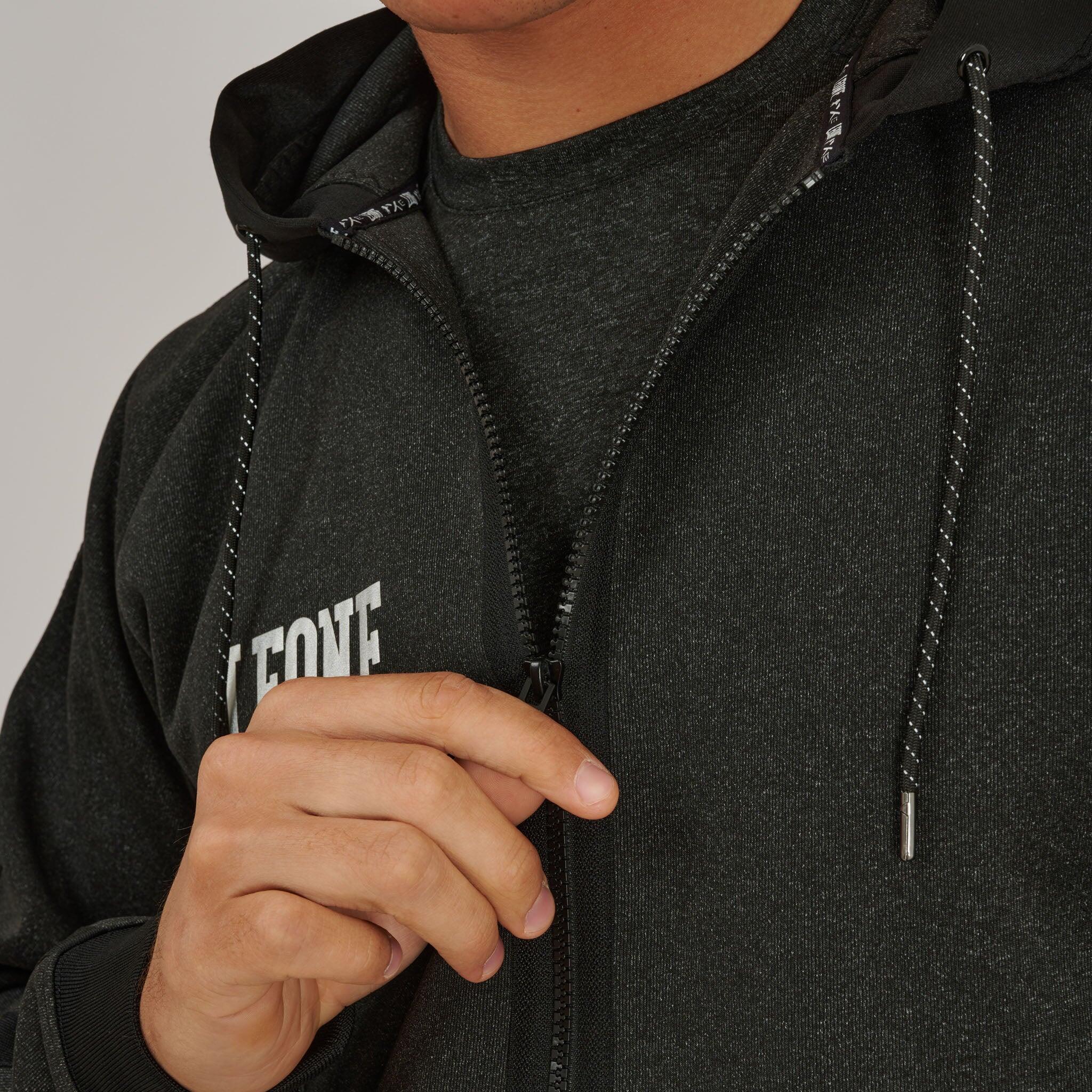 Sudadera con cremallera Leone1947 MELANGE antracita S 2/7