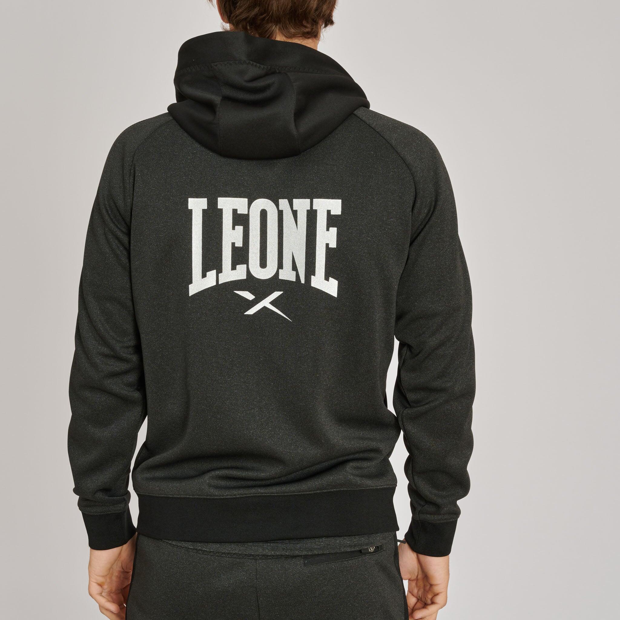 Sudadera con cremallera Leone1947 MELANGE antracita S 7/7
