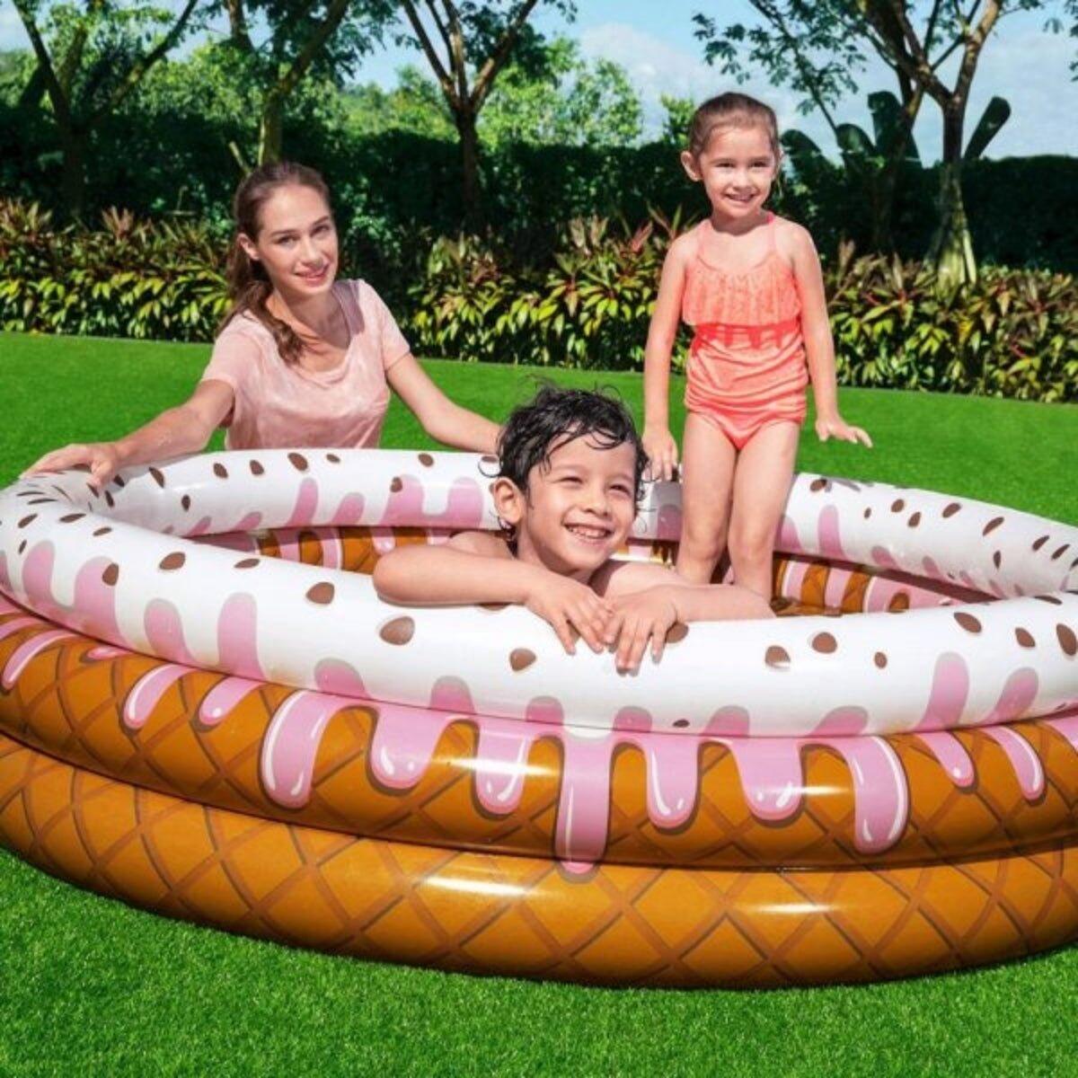 Piscina Hinchable Autoportante Infantil Bestway 160x38 cm Diseño Helado Rápida I 3/6