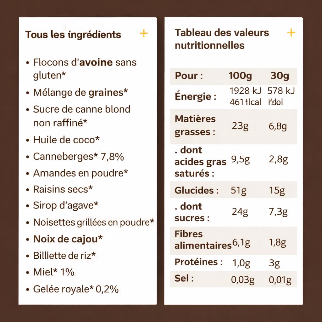 Barre di cereali bio Meltonic 30 g mirtilli rossi & anacardi 5/5