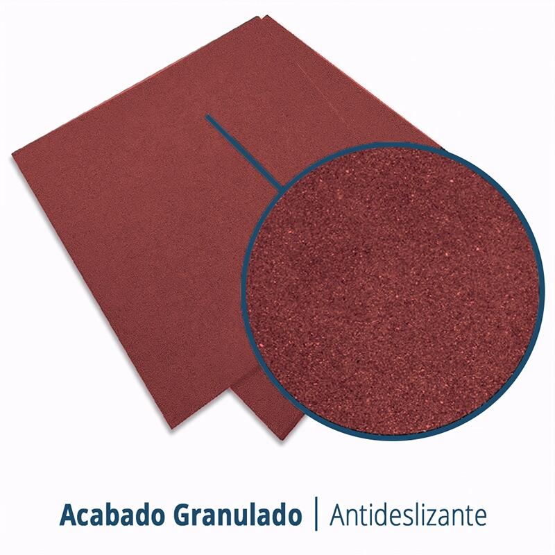 Piso do ginásio. Telha de borracha (C1)) Pacote 30. 1x1x40mm (VERMELHO) 3/8