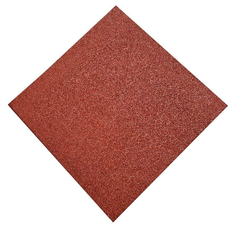 Piso do ginásio. Telha de borracha. 50x50cm. 20mm (Vermelho). Pacote 2 2/8