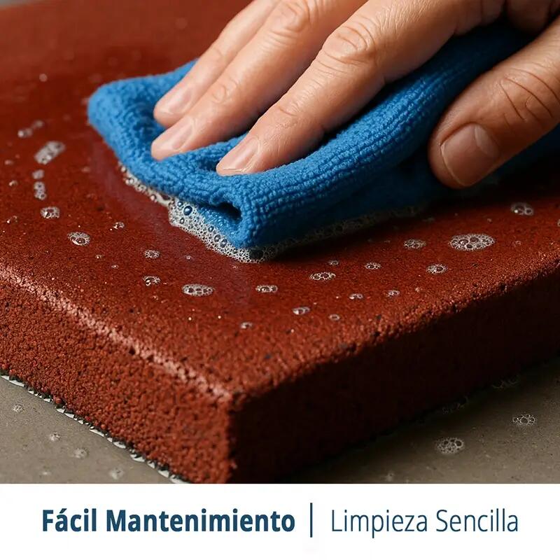 Piso do ginásio. Telha de borracha (C1)) Pacote 30. 1x1x40mm (VERMELHO) 6/8