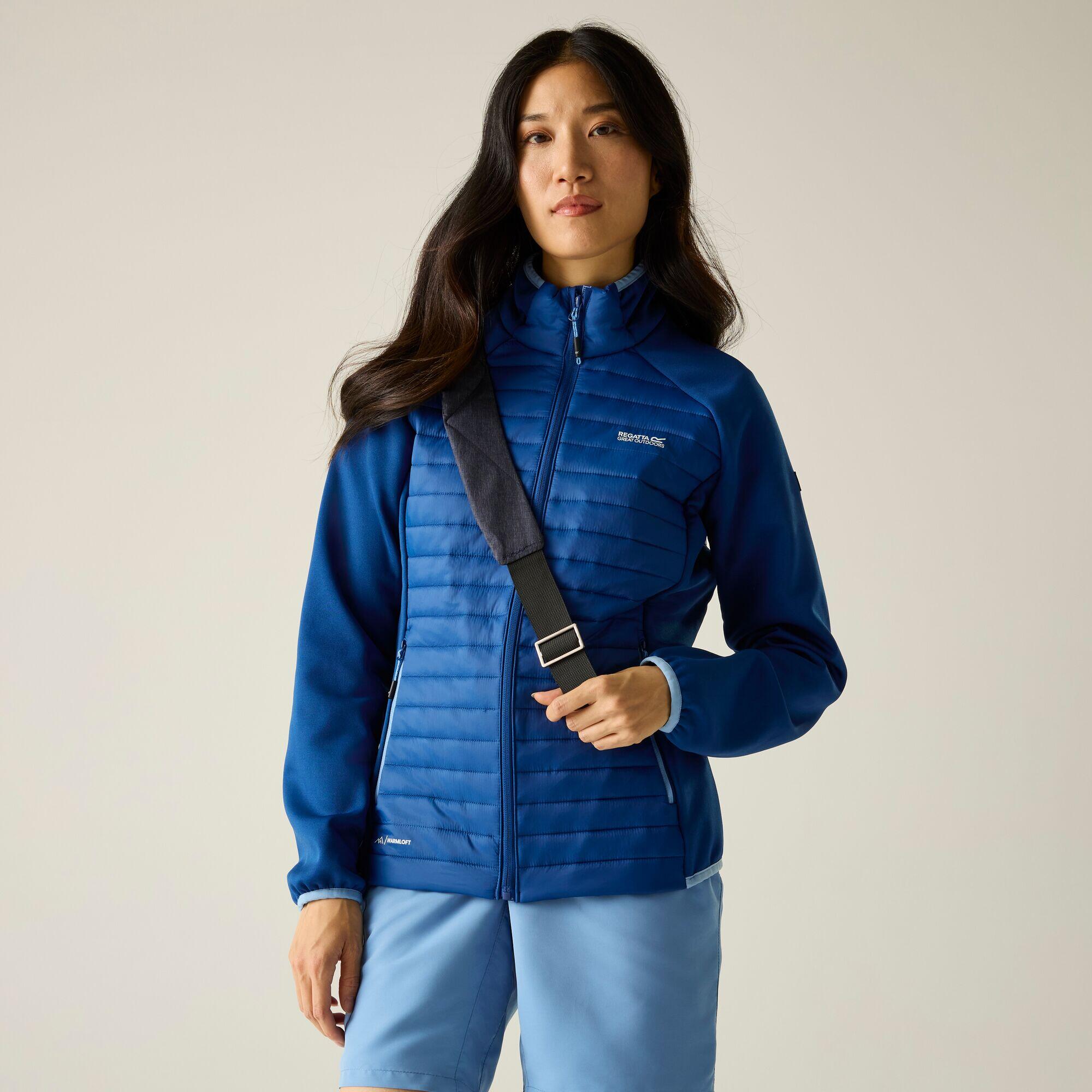 RITOSTA Lange donsjassen voor dames, gewatteerde donsjas, verdikte capuchon, comfortabele overjas, ritssluiting, lange parka met zakken voor de winter, warme buitenkleding, outdoor wandelen, Koffie, L